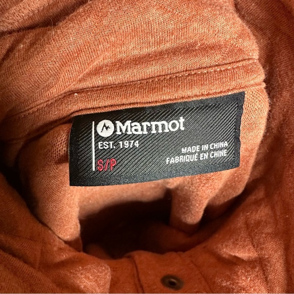Marmot Orange Pullover 1/4 Button Down ⭐️ - Picture 2 of 2